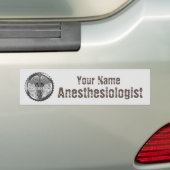 Silver Anesthesiologist custom name Autoaufkleber (Auf Auto)