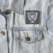 Silver Angel Awareness Ribbon Custom Art Buttone Button (Beispiel)