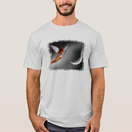Silver Angel Designed Fantasy T - Shirt (Vorderseite)