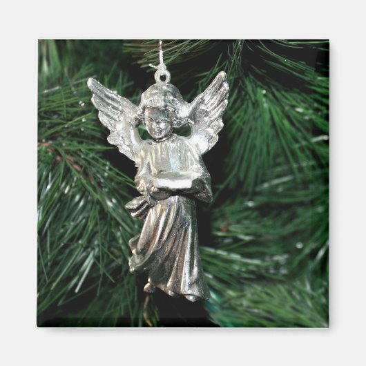 Silver Angel Ornament Magnet (Vorne)