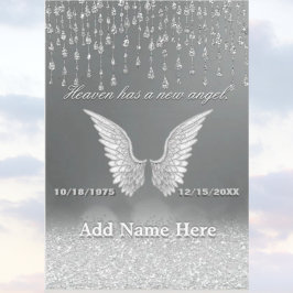 Silver Angel Tears Memorial Card Karte