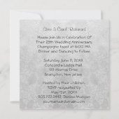 Silver Anniversary Calla Foto Einladung (Rückseite)