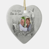 Silver Anniversary Calla Foto Keepake Keramikornament (Rechts)