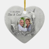 Silver Anniversary Calla Foto Keepake Keramikornament (Vorne)