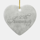 Silver Anniversary Calla Foto Keepake Keramikornament (Hinten)