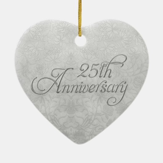Silver Anniversary Calla Foto Keepake Keramikornament (Hinten)