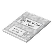 Silver Anniversary Candy Bar Wrappers Gastgeschenk Notizblock (Rotiert)