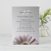 Silver Anniversary Daisy Einladung (Stehend Vorderseite)