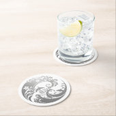 Silver Anniversary Gift for Parents Runder Pappuntersetzer (Vor Ort)