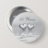 Silver Anniversary Hearts Button (Vorne & Hinten)