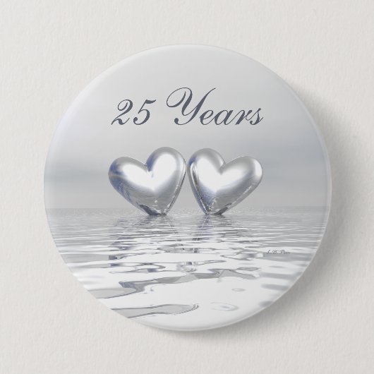 Silver Anniversary Hearts Button (Vorderseite)
