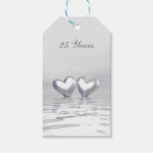 Silver Anniversary Hearts Geschenkanhänger (Vorderseite)