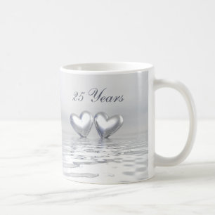 Silver Anniversary Hearts Kaffeetasse