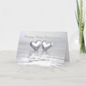 Silver Anniversary Hearts Karte (Vorderseite)