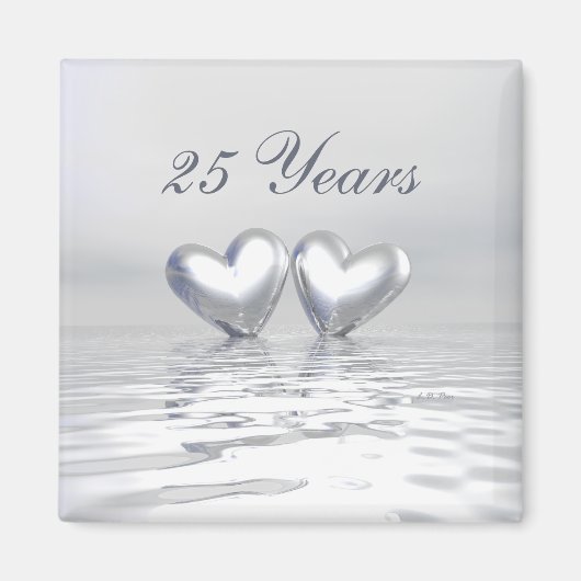 Silver Anniversary Hearts Magnet (Vorne)