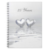 Silver Anniversary Hearts Notizblock (Vorderseite)