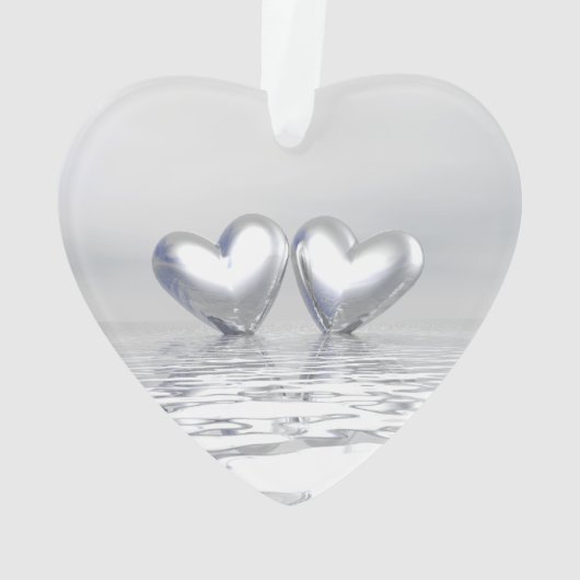 Silver Anniversary Hearts Ornament (Rückseite)