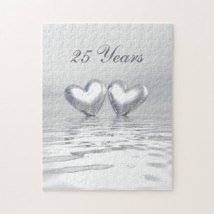 Silver Anniversary Hearts Puzzle