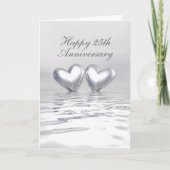 Silver Anniversary Hearts (Tall) Karte (Vorderseite)