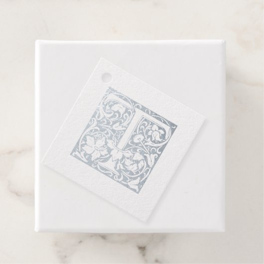 Silver Anniversary Illuminated Letter T Monogram Geschenkanhänger (Mit Box)