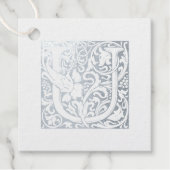 Silver Anniversary Illuminated Letter U Monogram Geschenkanhänger (Vorderseite)