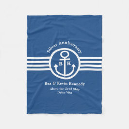 Silver Anniversary Nautical Yacht Owner's Gift Fleecedecke