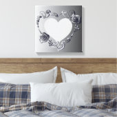 Silver Anniversary Rose Heart Frame 1 Foto Leinwanddruck (Insitu (Schlafzimmer))