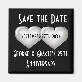 Silver Anniversary Save the Date Magnet (Vorne)