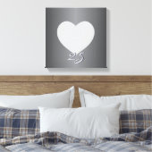 Silver Anniversary Schlicht Heart Frame 1 Foto Can Leinwanddruck (Insitu (Schlafzimmer))