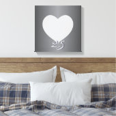 Silver Anniversary Schlicht Heart Frame 1 Foto Can Leinwanddruck (Insitu (Schlafzimmer))