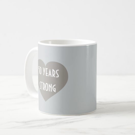 Silver Anniversary Silver Hearts Coffee Tasse (Vorderseite Links)