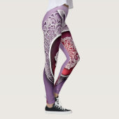 Silver Apple Lace AI art Leggings (Rechts)