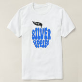 Silver Apples Blue Script Unisex Band T-Shirt (Design vorne)