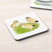 Silver Appleyard Ducklings Getränkeuntersetzer (Linke Seite)