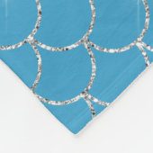 Silver Aqua Blue Mermaid Name Fleecedecke (Ecke)