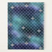 Silver Aqua Blue Mermaid Planer (Rückseite)