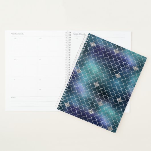 Silver Aqua Blue Mermaid Planer (Anzeige)