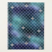 Silver Aqua Blue Mermaid Planer (Vorderseite)