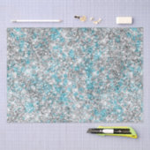 Silver Aqua Glam Glitzer Seidenpapier (Handwerk)