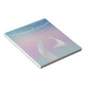 Silver Aqua Pink Lila Mermaid Notizblock (angewinkelt)