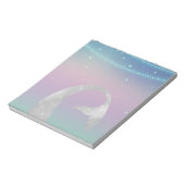 Silver Aqua Pink Lila Mermaid Notizblock (Rotiert)