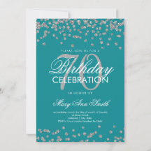 Silver Aquamarin 70. Geburtstagsparty Glitzer Conf