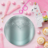 Silver Aquamarin Aqua Flutter Schmetterling Sweet  Pappteller (Party)