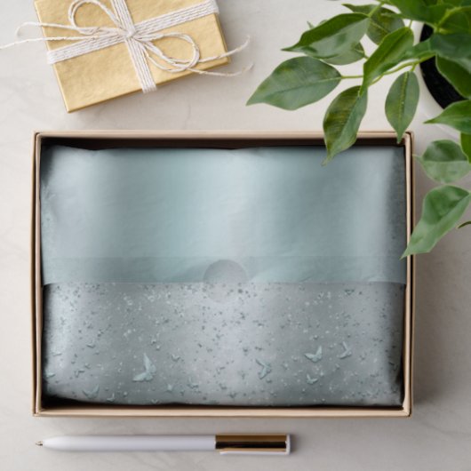 Silver Aquamarin Aqua Flutter Schmetterling Sweet Seidenpapier (Geschenk)