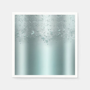 Silver Aquamarin Aqua Flutter Schmetterling Sweet Serviette