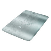 Silver Aquamarin Shimmer Sparkant Flutter Butterfl Badematte (Schrägansicht)