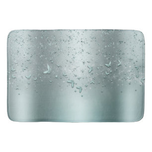 Silver Aquamarin Shimmer Sparkant Flutter Butterfl Badematte