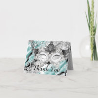 Silver Aquamarin Sparkle Masquerade Vielen Dank