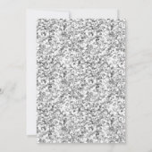 Silver Aquamariner Glitzer & Jewel Bow Quinceanera Einladung (Rückseite)