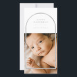 Silver Arch Frame Hanukkah Foto Feiertagskarte<br><div class="desc">Elegante Imitate silberne Bogen Rahmen,  Happy Hanukkah Holiday Fotokarte. Funktionen,  Single-Foto auf der Vorderseite und zwei Fotomodulationsflächen auf der Rückseite der Karte mit weißem Hintergrund.</div>